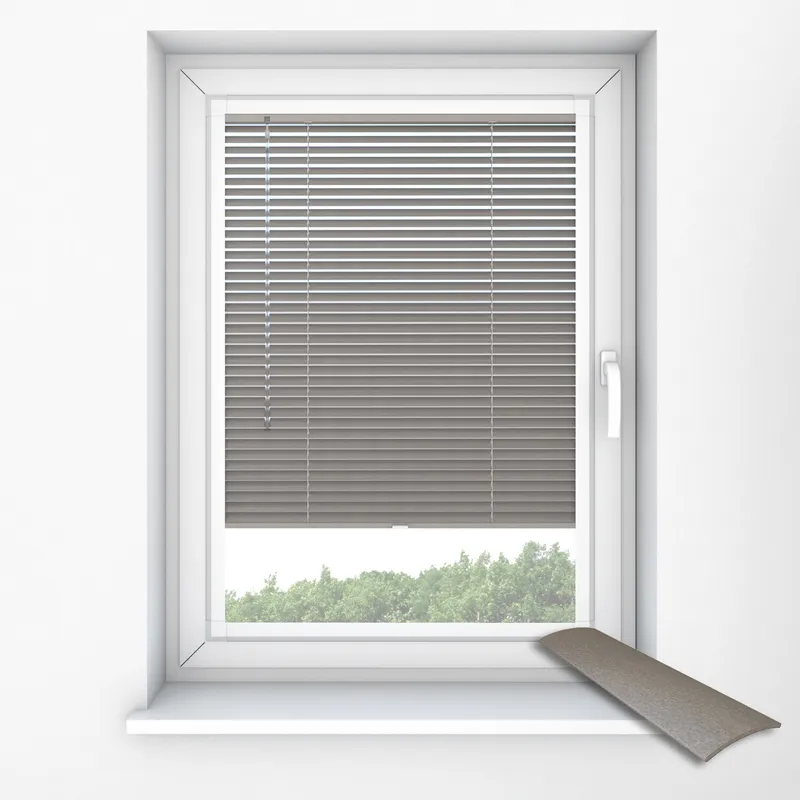 0713 Brushed Silver Perfect Fit Venetian Blinds