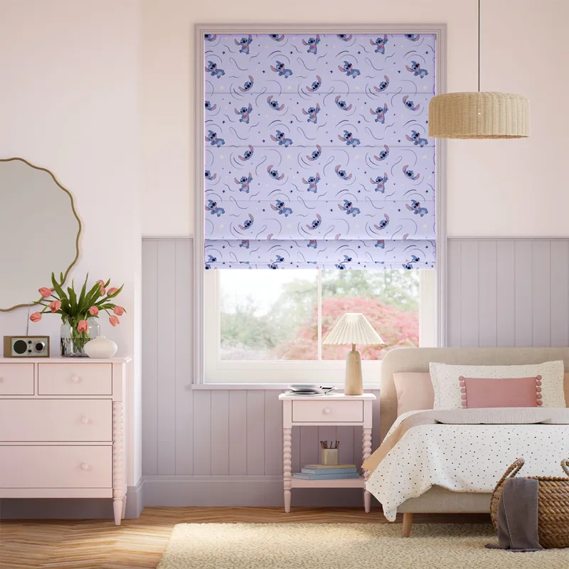 Stitch Galaxy Periwinkle Roman Blind