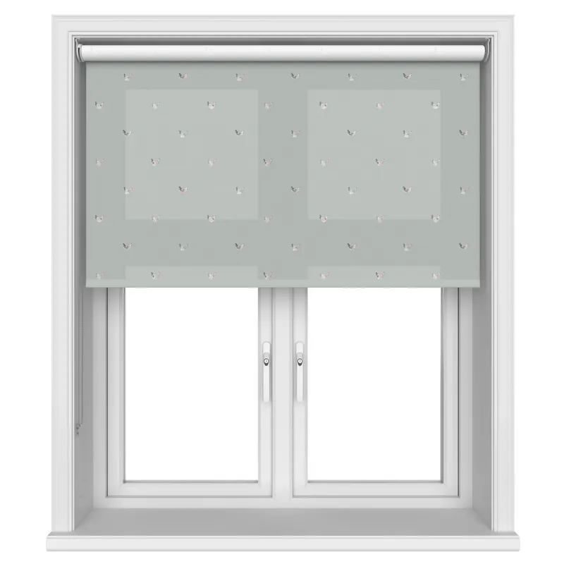 Sophie Allport Chicken Pale Sage Blue Blinds Uk