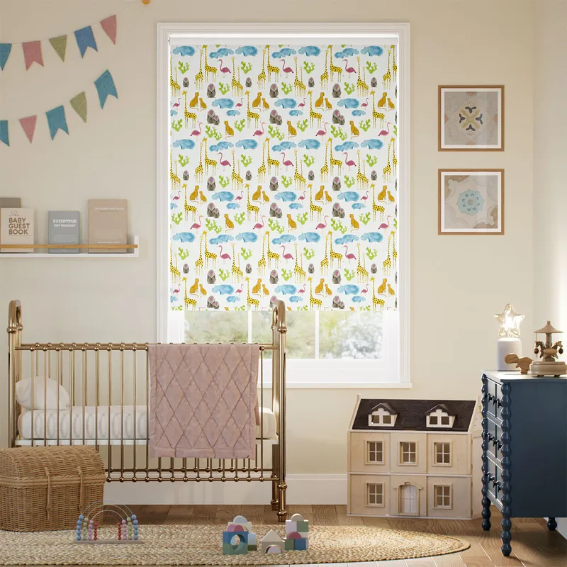Twist2go Safari Adventure Blackout White Roller Blind