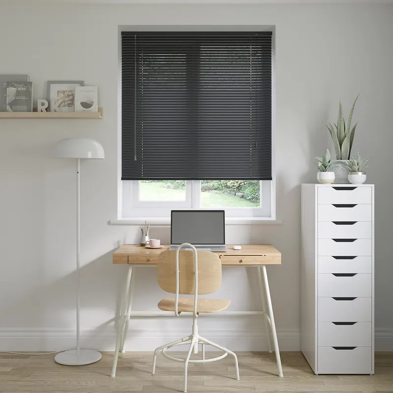 Black Velvet Venetian Blinds 25mm