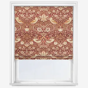 William Morris At Home Strawberry Thief Madder Roman Blind
