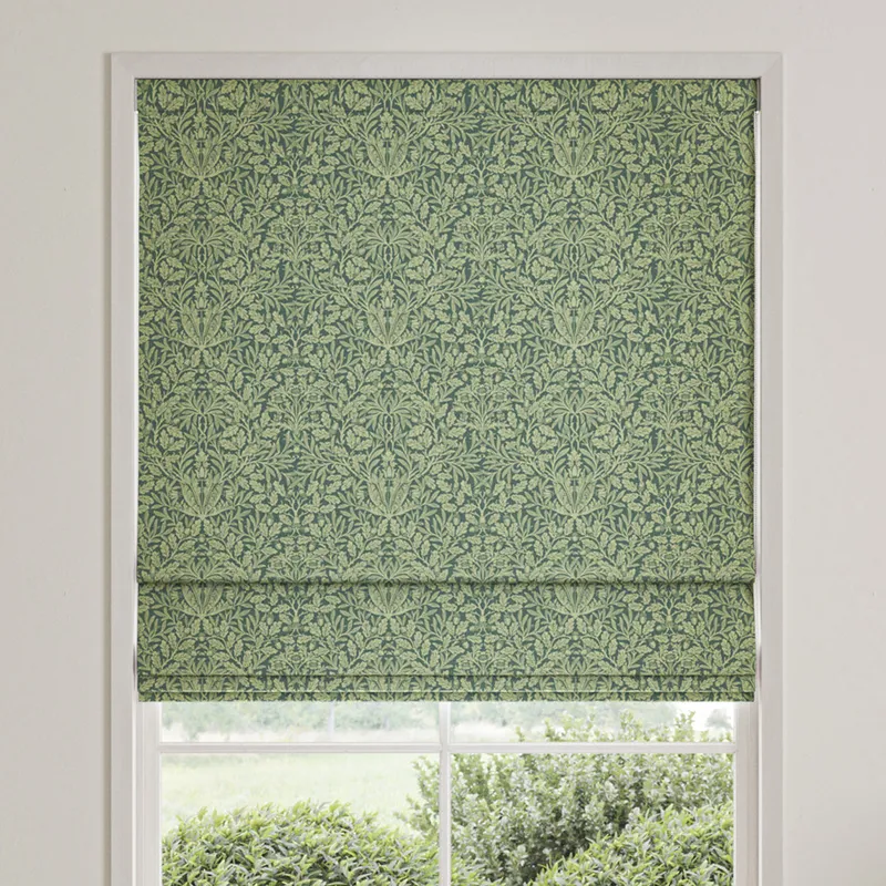 William Morris Acorn Made To Measure Roman Blind Eucalyptus