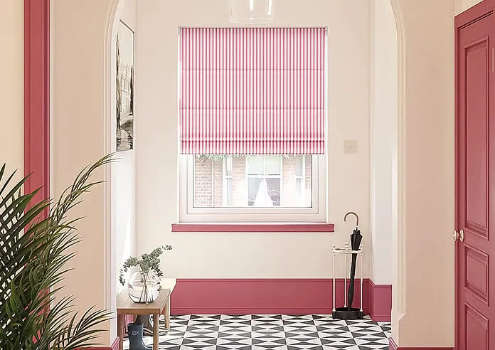 Lace Stripes Lipstick Pink - Roman Blind