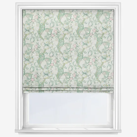 William Morris Golden Lily Linen And Blush Roman Blind