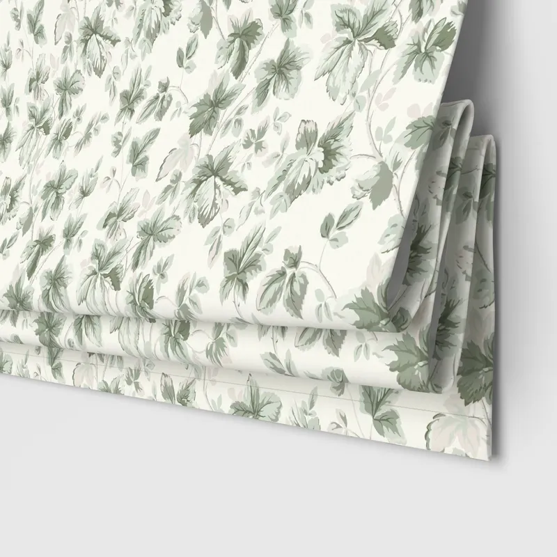 Laura Ashley Autumn Leaves Sage Green Motorised Blinds Uk