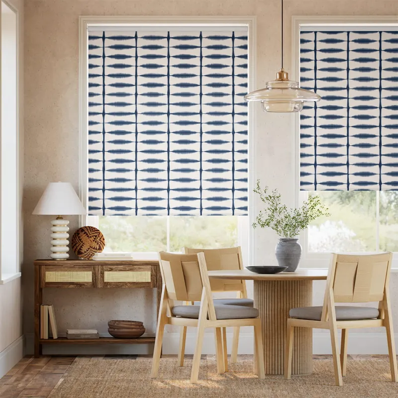 Shibori Dye Indigo Roller Blind
