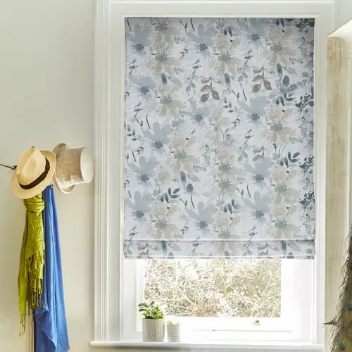 Amira Silver Deluxe Roman Blinds