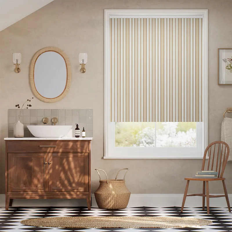 College Stripe Neutral Roller Blind
