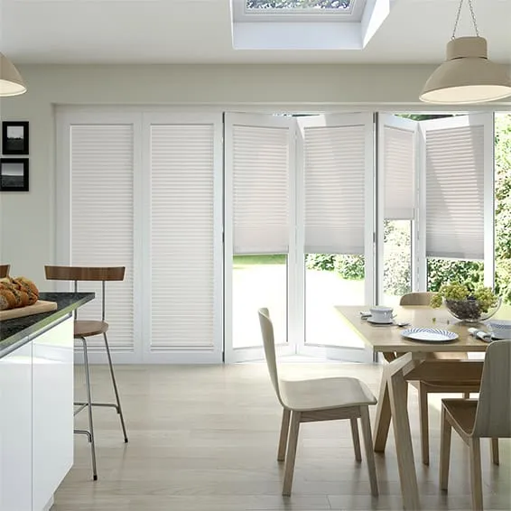 Bifold Clickfit Bone White Pleated Blind