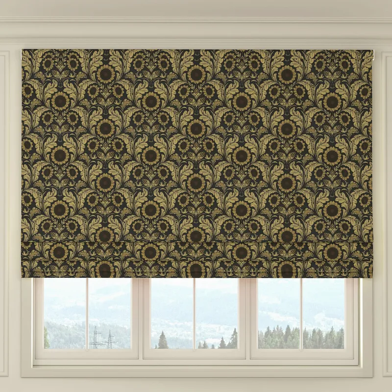 House Llewelyn-bowen Sunny Side Up Printed Made To Measure Roman Blind Midnight