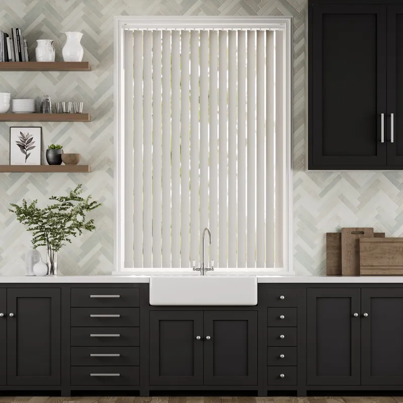 Rigid Pvc Williamsburg Pebble Grey Blackout Vertical Blind