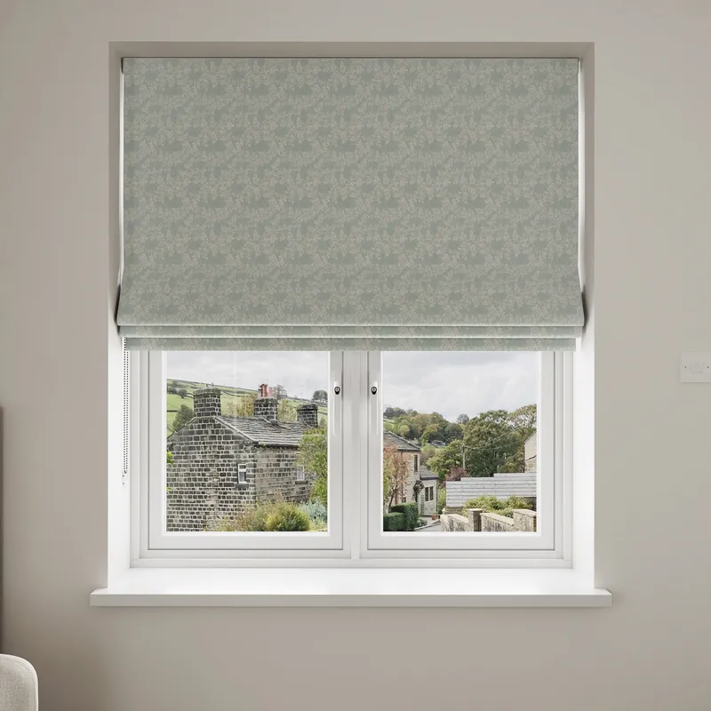 Laura Ashley Burnham Woven Sage Blinds Uk