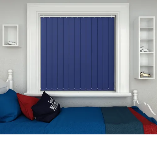 Bedtime Rich Blue Vertical Blind
