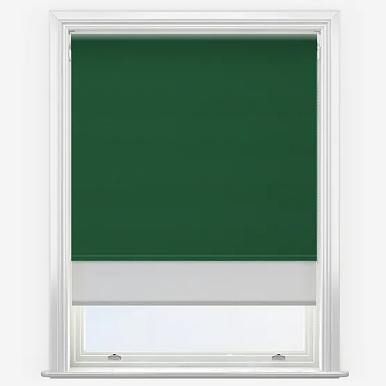 Double Roller Supreme Blackout Forest Green & Grey Double Roller Blind