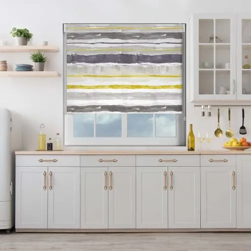 Brushstroke Ash Pelmet Roller Blind