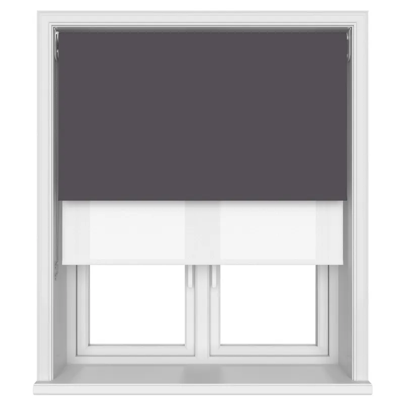 Tradechoice Blackout Dark Grey Double Roller Blind