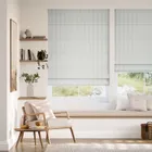 Devon Stripe Smoke Grey Roman Blind