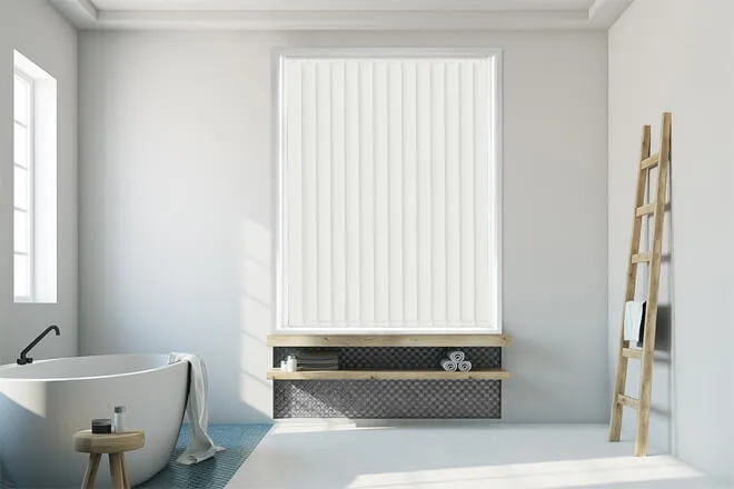 Nicole White - Waterproof Blackout Vertical Blind