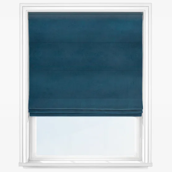 Adela Prussian Blue Roman Blind