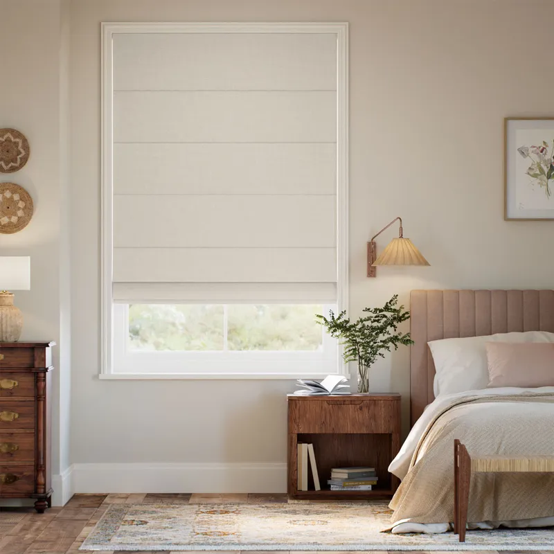 Alma Linen Antique Cream Roman Blind