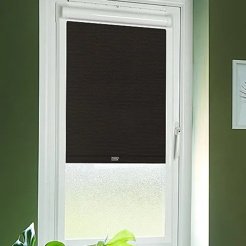 Urban Fr Black (Moisture Resistant) Perfect Fit Blackout Roller Blinds