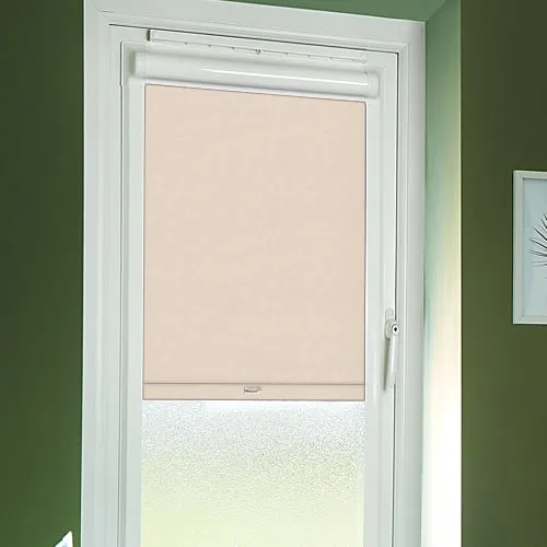 Samba Cream (Moisture Resistant) Perfect Fit Blackout Roller Blinds