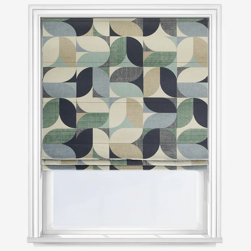 Reno Mineral And Navy Roman Blind