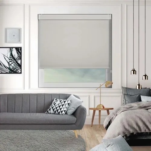 Bedtime Light Grey Pelmet Roller Blind