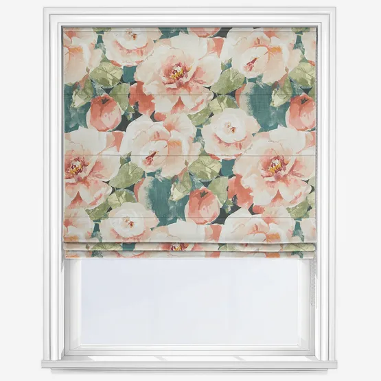 Edinburgh Weavers Mirabel Teal Roman Blind