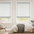 Devon Stripe Dove Roman Blind
