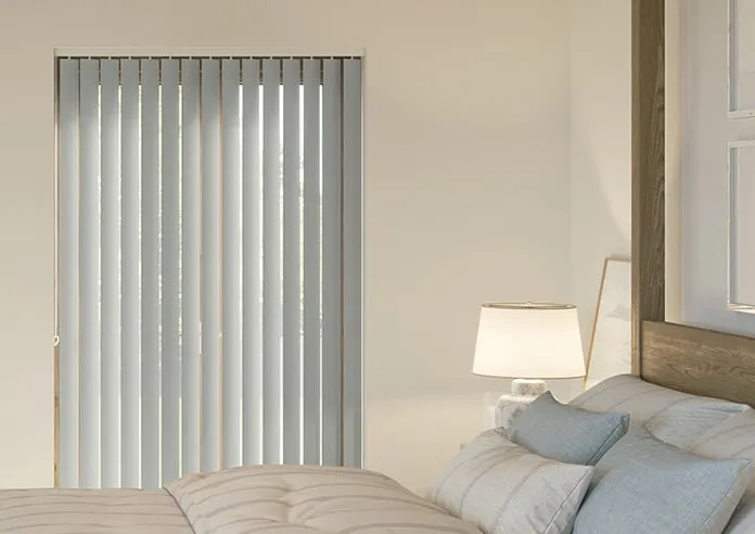 Solento (Blackout) Crisp Grey - Vertical Blind