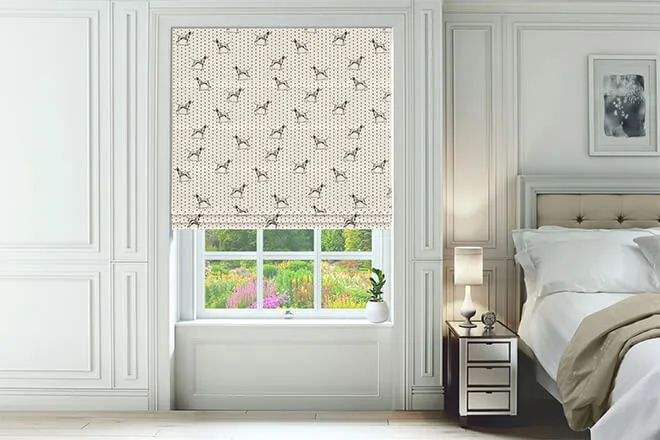 Emily Bond Fred Linen - Designer Roman Blind