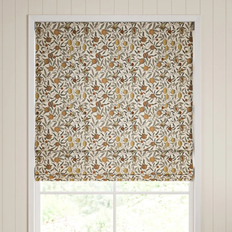 William Morris Fruit Made To Measure Roman Blind Flax