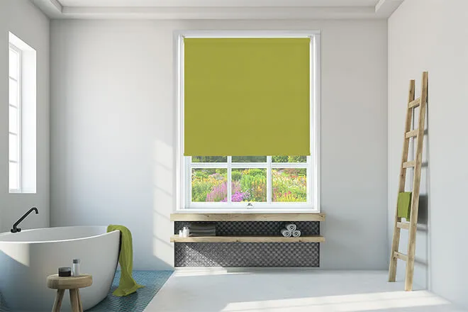 Nicole Lime Green - Waterproof Blackout Roller Blind
