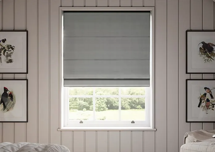 Faux Silk Silver - Roman Blind