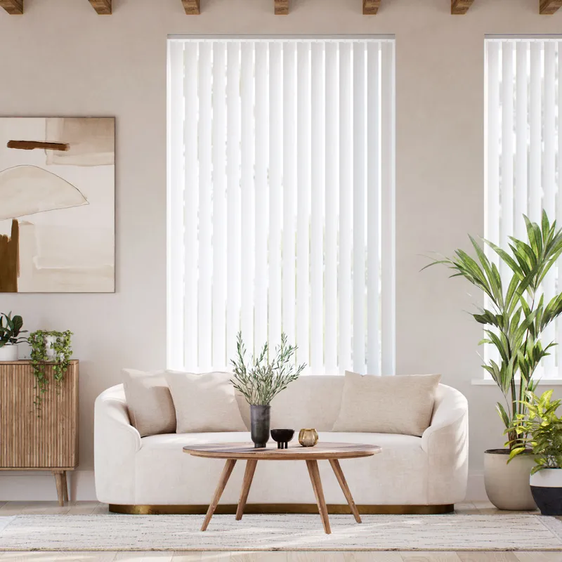 Luxe Sevilla Crisp White Vertical Blind