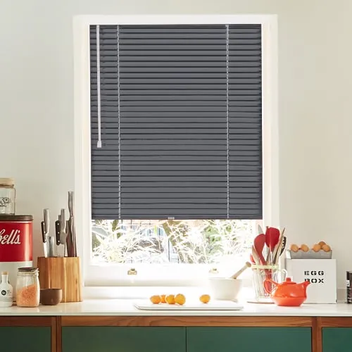 Gloss Black Perfect Fit Venetian Blinds