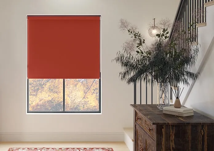 Trinity (Blackout) Poppy Red - Roller Blind