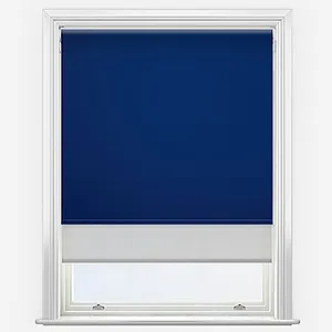 Carnival Blackout Sapphire & Grey Double Roller Blind
