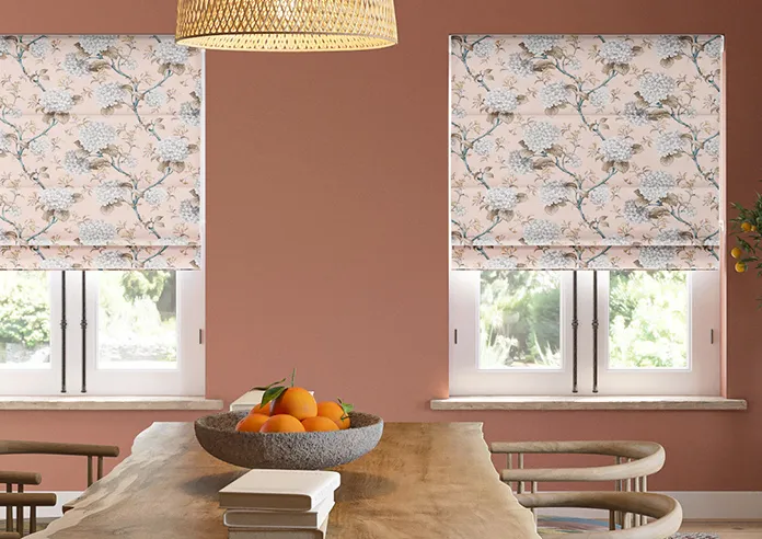 Bouquet Velvet Soft Apricot - Roman Blind