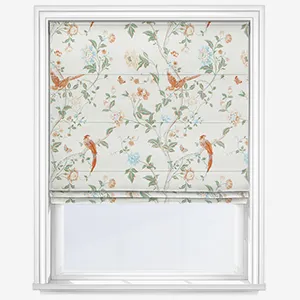 Laura Ashley Summer Place Sage Apricot Roman Blind