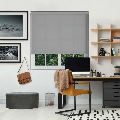 Luxe Grey Cordless Roller Blind