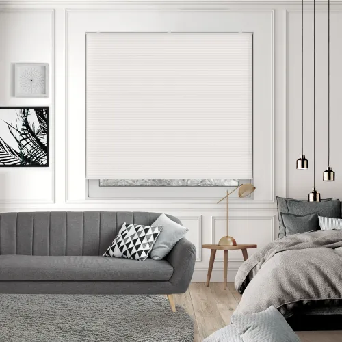 Free Hanging Dovestone Blackout Taupe Honeycomb Pleated Blind
