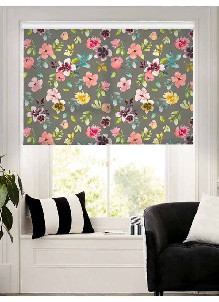Wildflower Dusk Daylight Cordless Spring Loaded Roller Blind