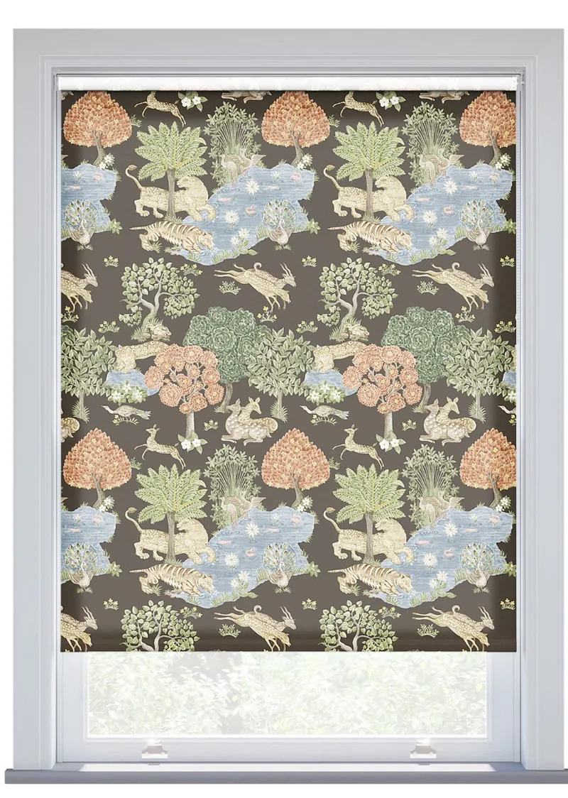 Jl X Sanderson Pamir Garden Walnut Olive Roller Blind