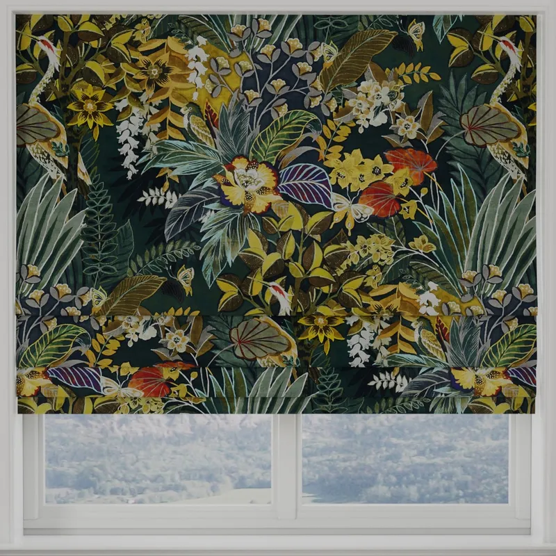 Hidden Paradise Made To Measure Roman Blind Emerald