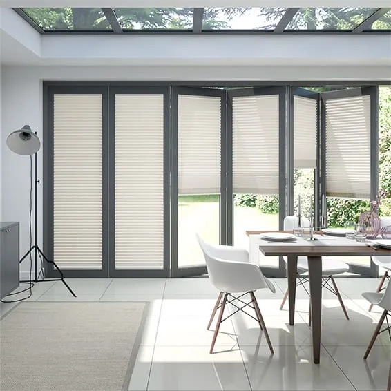 Bifold Clickfit Cream Pleated Blind