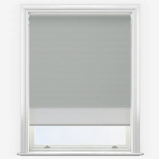 Double Roller Supreme Blackout Dove Grey & Grey Double Roller Blind