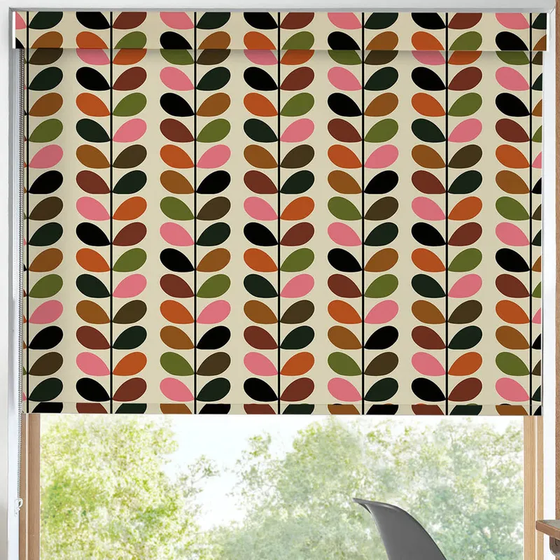 Orla Kiely Multi Stem Made To Measure Roman Blind Pink Red